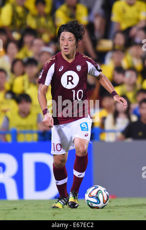 Ryota Morioka (Vissel), 16 agosto 2014 - Calcio : 2014 J.League Division 1 tra Kashiwa Reysol 2-0 Vissel Kobe a Hitachi Kashiwa Stadium, Chiba, Giappone. (Foto di YUTAKA/AFLO SPORT) [1040] Foto Stock