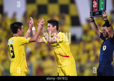 Dudu (Reysol), 16 agosto 2014 - Calcio : 2014 J.League Division 1 tra Kashiwa Reysol 2-0 Vissel Kobe a Hitachi Kashiwa Stadium, Chiba, Giappone. (Foto di YUTAKA/AFLO SPORT) [1040] Foto Stock