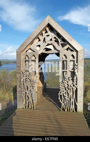 Freya's cabin, kielder acqua, Northumberland, England, Regno Unito Foto Stock