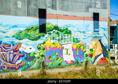 Graffiti street art a Melbourne in Australia Foto Stock