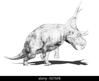 Dinosaurier Diabloceratops / Diabloceratops dinosauro Foto Stock