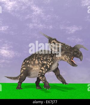 Dinosaurier Einiosaurus / Einiosaurus dinosauro Foto Stock