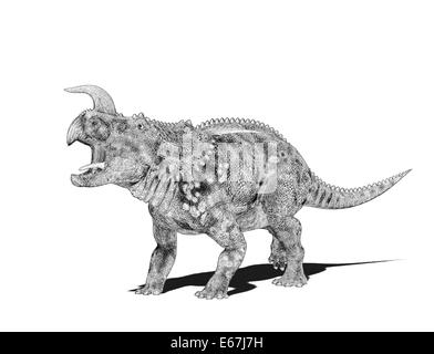 Dinosaurier Einiosaurus / Einiosaurus dinosauro Foto Stock