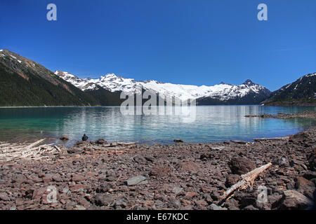 Il lago di Garibaldi in British Columbia, Canada Foto Stock