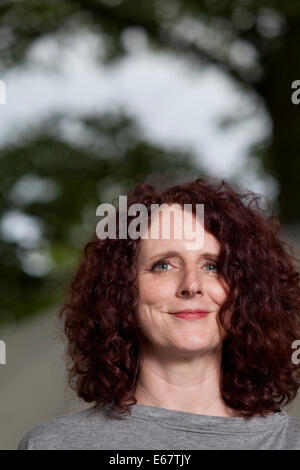 Maggie O'Farrell, il nordirlandese autore di narrativa contemporanea, all'Edinburgh International Book Festival 2014. Edimburgo, Scozia. 17 Agosto 2014 Foto Stock
