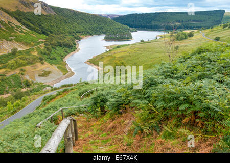 Graig Goch serbatoio e la diga di muratura nell'Elan Valley, Powys Wales, Regno Unito Foto Stock