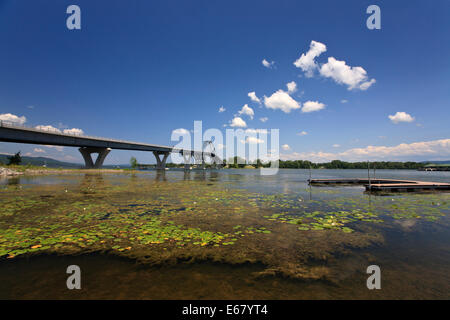 Lake Champlain Bridge al Crown Point, New York. Foto Stock