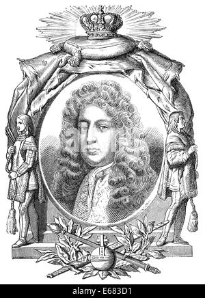 Prince George di Danimarca e Norvegia, il duca di Cumberland, 1653-1708, il marito della regina Anna, Foto Stock