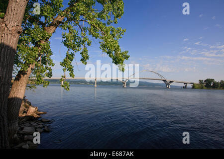 Lake Champlain Bridge al Crown Point, New York. Foto Stock