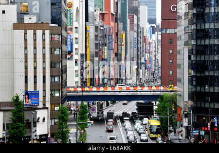 Scena stradale Ginza Tokyo Giappone Foto Stock