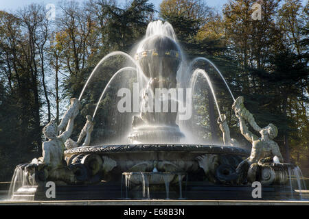 La fontana di Atlas, Castle Howard, North Yorkshire Foto Stock