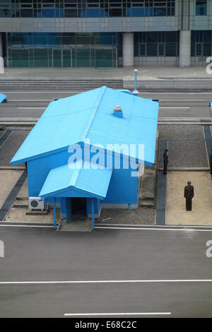 Il giunto dell'area di sicurezza, Conferenza Row, DMZ, coreano zona demilitarizzata di Panmunjom, Corea del Nord Foto Stock