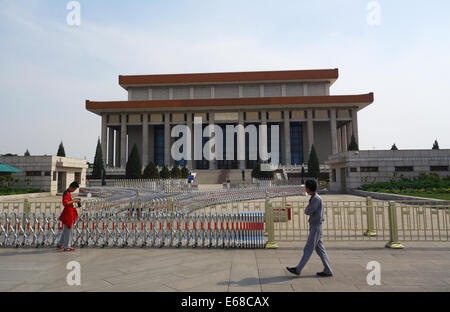 Mausoleo di Mao Zedong in piazza Tiananmen Pechino CINA Foto Stock