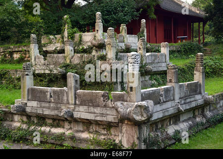 Resti della tomba Xiaoling di Zhu Yuanzhang, dinastia Ming del primo imperatore. Nanjing, Jiangsu, Cina. Foto Stock