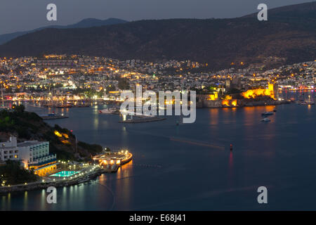 Bodrum città da Mugla, Turchia Foto Stock