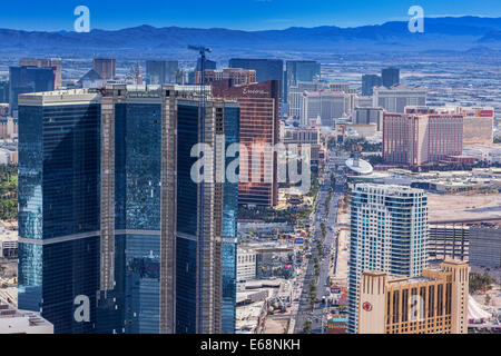 Vista aerea del Las Vegas Strip. Foto Stock
