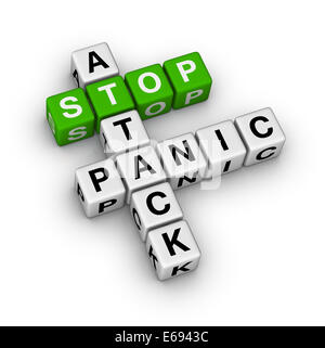 Arresto di attacco di panico cruciverba Foto Stock