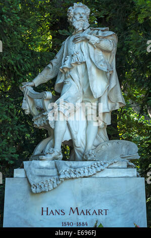 Un monumento al pittore Hans Makart, 1840-1884, Stadtpark parco municipale, Vienna, Vienna, Austria Foto Stock