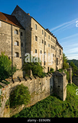 Castello principale del castello di Burghausen, Alta Baviera, Baviera, Germania Foto Stock