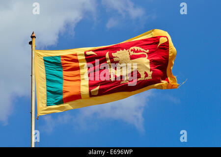 Bandiera dello Sri Lanka battenti Foto Stock