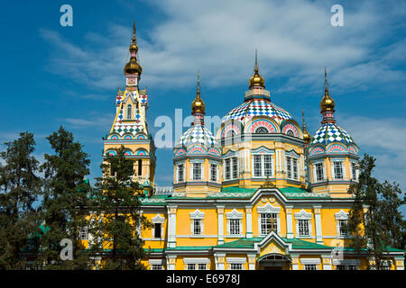 Cattedrale di ascensione, Almaty, Kazakhstan Foto Stock