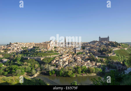 Vista di Toledo, Castilla-la Mancha, in Spagna Foto Stock