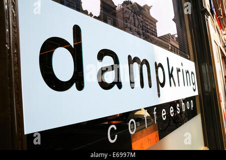 Dampkring segno coffeeshop, Amsterdam, Paesi Bassi Foto Stock
