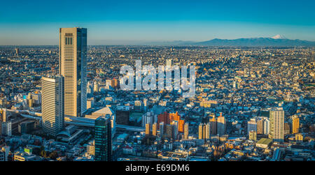 Vista aerea di Tokyo cityscape, Kanto, Giappone Foto Stock