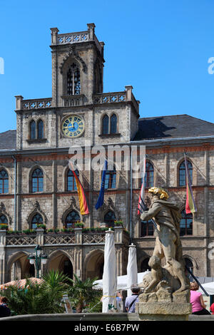 Weimar Turingia mercato mercato mercato vecchio municipio Foto Stock