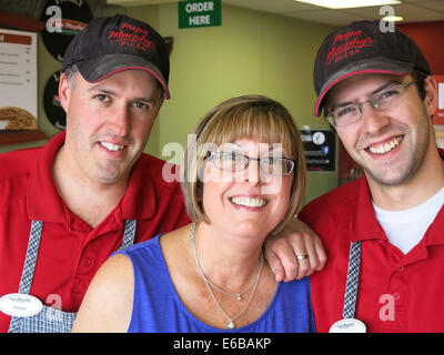 I proprietari di piccole imprese di Pizza Shop, Foto Stock