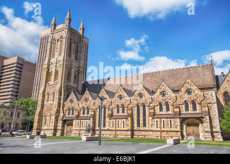 Esterno del glorioso san Francesco Saverio nella cattedrale di Adelaide, Australia Foto Stock