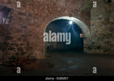 Dungeon di Cape Coast Castle, Ghana, Africa Foto Stock