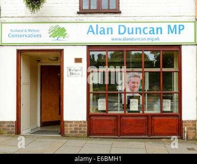 L'ufficio di Rt Hon Sir Alan Duncan MP - Membro del Parlamento di Rutland e Melton. MP per il Partito conservatore. Foto Stock