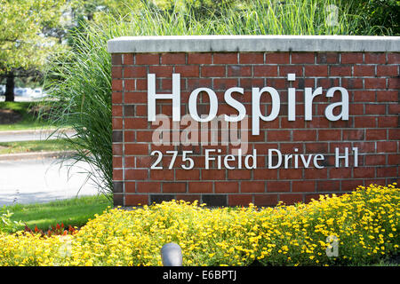 La sede dell'azienda sanitaria Hospira in Lake Forest, Illinois. Foto Stock