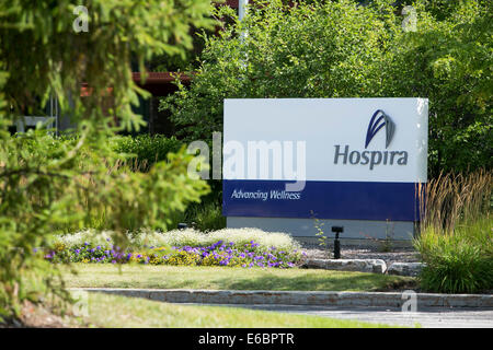 La sede dell'azienda sanitaria Hospira in Lake Forest, Illinois. Foto Stock