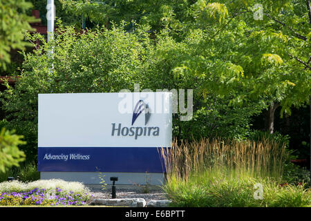 La sede dell'azienda sanitaria Hospira in Lake Forest, Illinois. Foto Stock