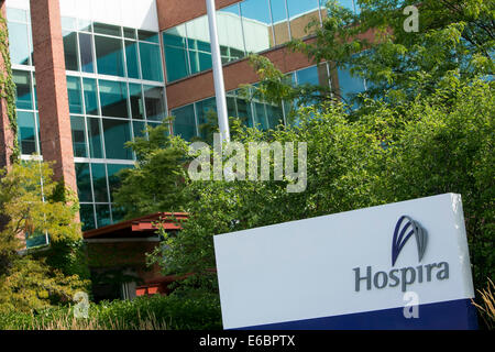 La sede dell'azienda sanitaria Hospira in Lake Forest, Illinois. Foto Stock