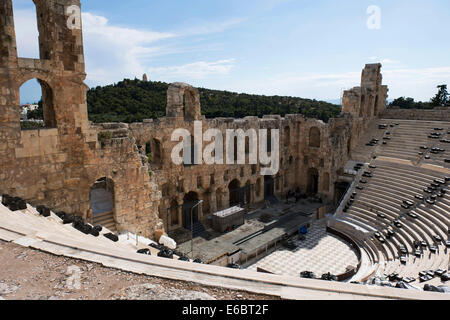 Odeon di Erode Attico, l'Acropoli di Atene, Atene, Grecia Foto Stock