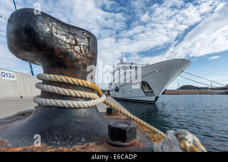 Navi da Crociera ormeggiata in isola spagnola di Maiorca Foto Stock