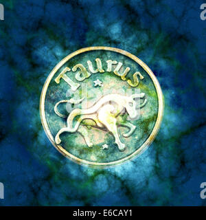 Segno zodiacale del toro Foto Stock