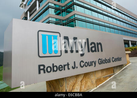 La sede centrale di Mylan Laboratories Inc., in Canonsburg, Pennsylvania. Foto Stock