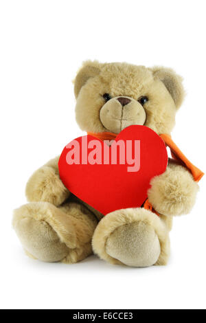 Orsacchiotto di peluche con amore cuore Foto stock - Alamy