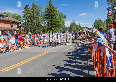 Quarto di luglio sfilata in Breckenridge Foto Stock