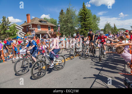 Quarto di luglio sfilata in Breckenridge Foto Stock