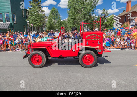 Quarto di luglio sfilata in Breckenridge Foto Stock