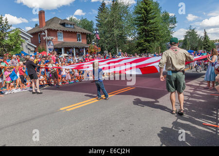 Quarto di luglio sfilata in Breckenridge Foto Stock