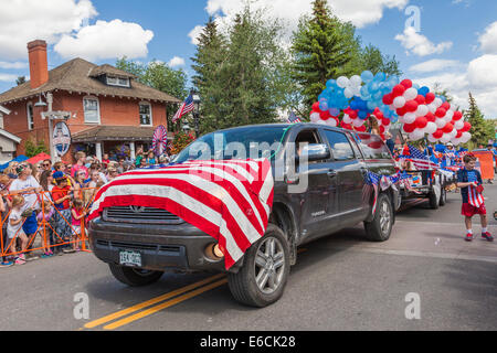 Quarto di luglio parade a Breckenridge Foto Stock
