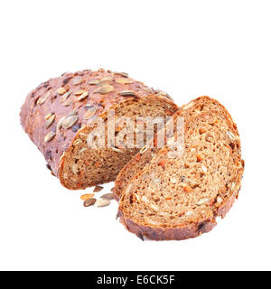 Zucca pane di carota isolato su bianco Foto Stock