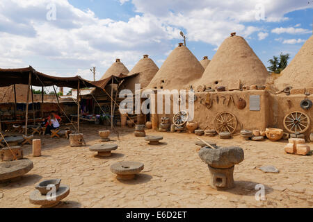 Alveare a forma di mattoni di fango case trulli, Harran, Provincia di Şanlıurfa, Urfa Provincia, Anatolia sudorientale Regione, Anatolia Foto Stock