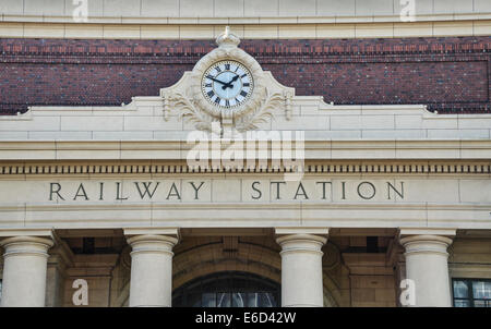 Wellington Stazione ferroviaria Nuova Zelanda Foto Stock